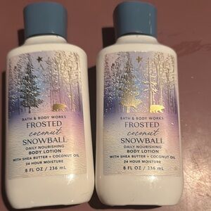 2 Bath & Body Works Frosted Coconut Snowball Lotion - New